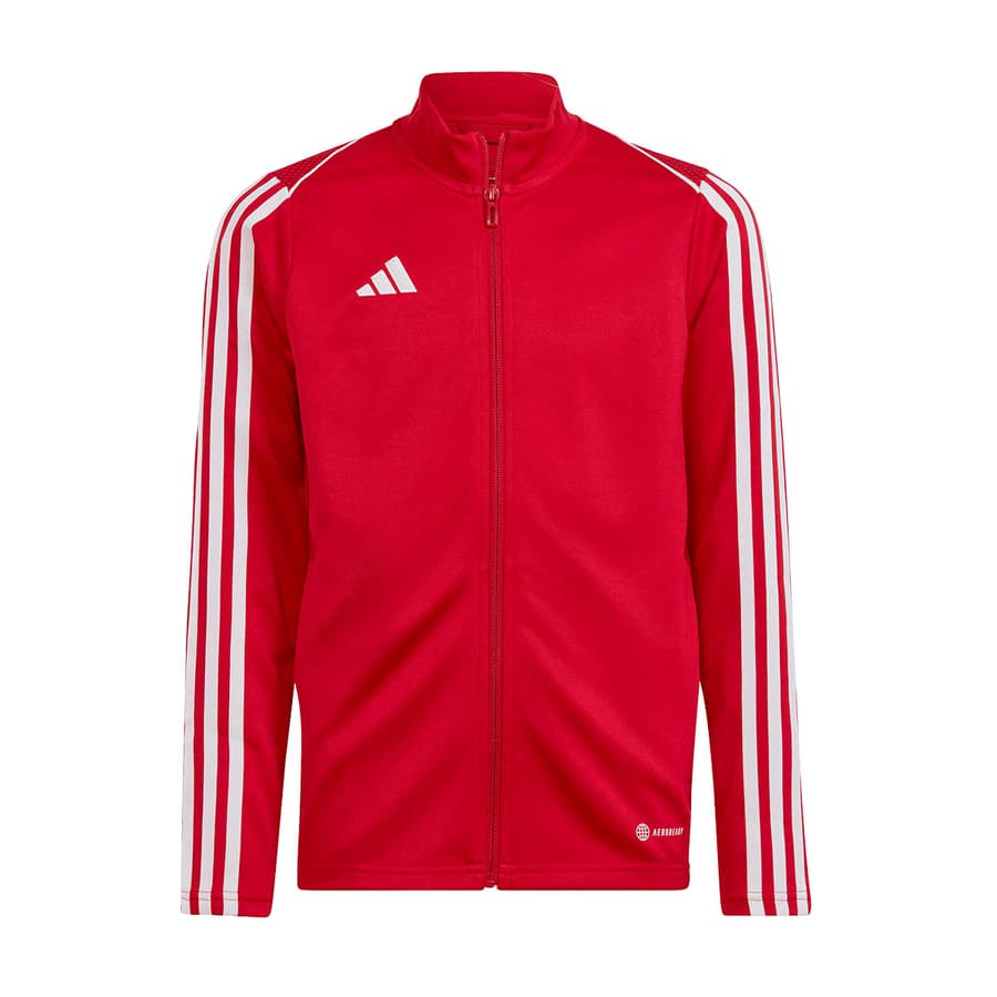 2 adidas Kinder Trainingsjacken Tiro 23 League rot/weiß, Gr. 128